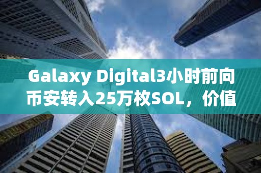 Galaxy Digital3小時(shí)前向幣安轉(zhuǎn)入25萬枚SOL，價(jià)值約4070萬美元