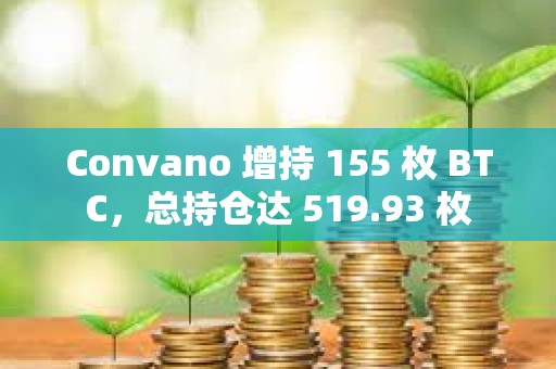 Convano 增持 155 枚 BTC，總持倉達 519.93 枚