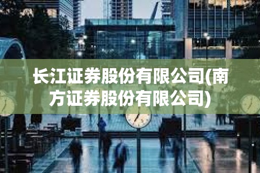 長江證券股份有限公司(南方證券股份有限公司) 長江證券股份有限公司(南方證券股份有限公司)