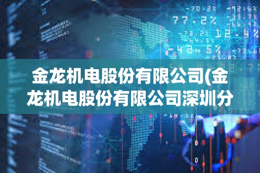 金龍機電股份有限公司(金龍機電股份有限公司深圳分公司) 金龍機電股份有限公司(金龍機電股份有限公司深圳分公司)