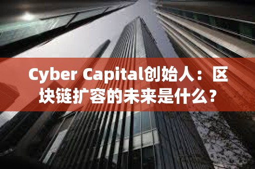 Cyber Capital創始人：區塊鏈擴容的未來是什么？