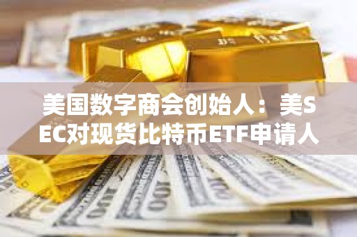 美國數字商會創始人：美SEC對現貨比特幣ETF申請人的S-1發表了補充評論