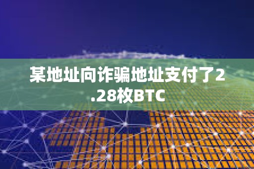 某地址向詐騙地址支付了2.28枚BTC