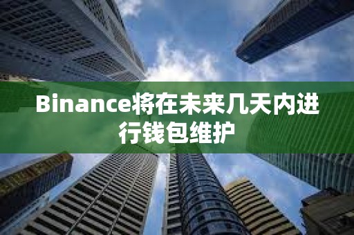 Binance將在未來幾天內進行錢包維護