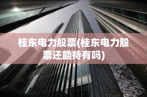 桂東電力股票(桂東電力股票還能持有嗎)