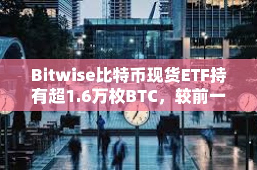 Bitwise比特幣現貨ETF持有超1.6萬枚BTC，較前一日增持485.25枚BTC