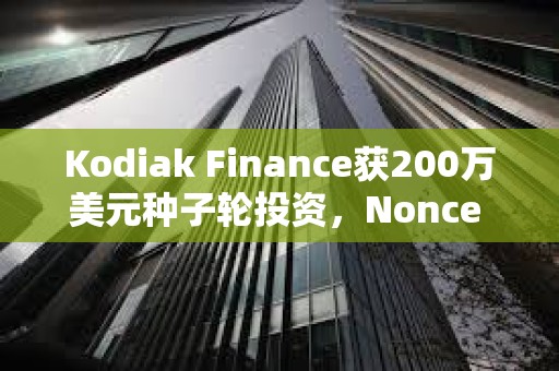 Kodiak Finance獲200萬美元種子輪投資，Nonce Classic領(lǐng)投