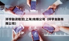 環(huán)宇融資租賃(上海)有限公司（環(huán)宇金融有限公司）