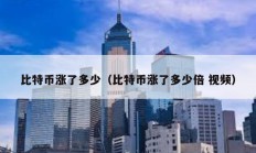 比特幣漲了多少（比特幣漲了多少倍 視頻）