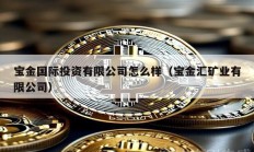 寶金國(guó)際投資有限公司怎么樣（寶金匯礦業(yè)有限公司）
