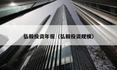 弘毅投資年報（弘毅投資規模）