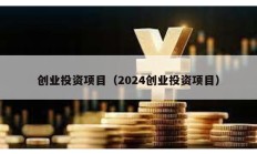創(chuàng)業(yè)投資項(xiàng)目（2024創(chuàng)業(yè)投資項(xiàng)目）