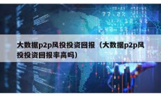 大數(shù)據(jù)p2p風投投資回報（大數(shù)據(jù)p2p風投投資回報率高嗎）