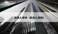 投資人周煒（投資人周陽）
