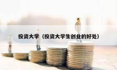 投資大學（投資大學生創(chuàng)業(yè)的好處）