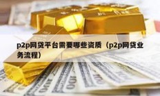 p2p網(wǎng)貸平臺(tái)需要哪些資質(zhì)（p2p網(wǎng)貸業(yè)務(wù)流程）