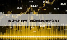 網貸預期40天（網貸逾期40天會怎樣）