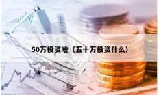 50萬投資啥（五十萬投資什么）