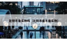 比特幣是實(shí)物嗎（比特幣是不是實(shí)物）