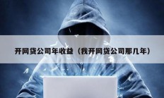開網貸公司年收益（我開網貸公司那幾年）