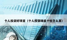 個人投資好項目（個人投資項目個稅怎么算）