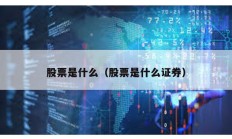 股票是什么（股票是什么證券）