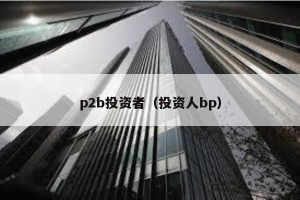 p2b投資者(投資人bp)
