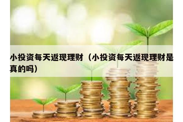 小投資每天返現理財(小投資每天返現理財是真的嗎)