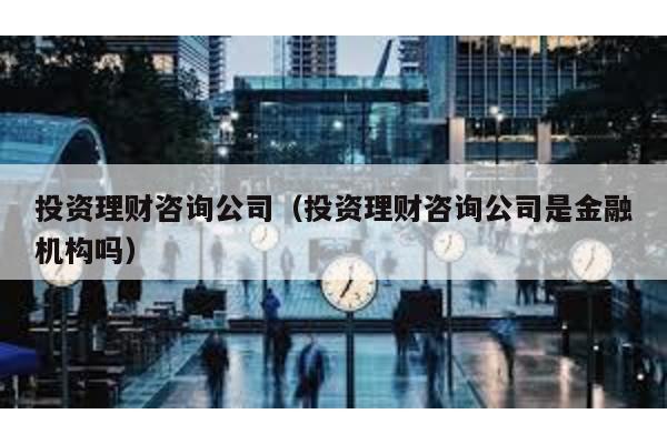 投資理財咨詢公司(投資理財咨詢公司是金融機構(gòu)嗎)