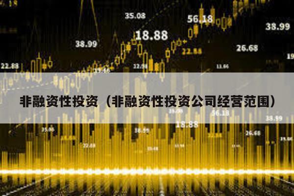 非融資性投資(非融資性投資公司經營范圍)