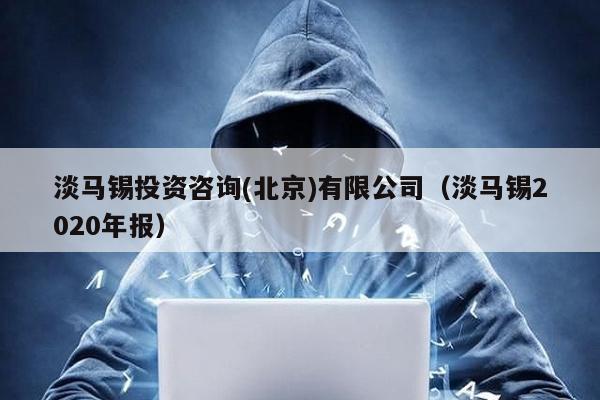 淡馬錫投資咨詢(北京)有限公司(淡馬錫2020年報)