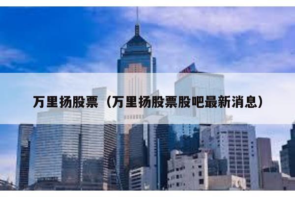 萬里揚股票(萬里揚股票股吧最新消息)